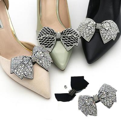 1 Stück Kristall Strass Schleife Schuhclips Hochzeit Brautschuh Schnallen DIY Manuelle Perle High Heels Blume Dekorationen Zubehör