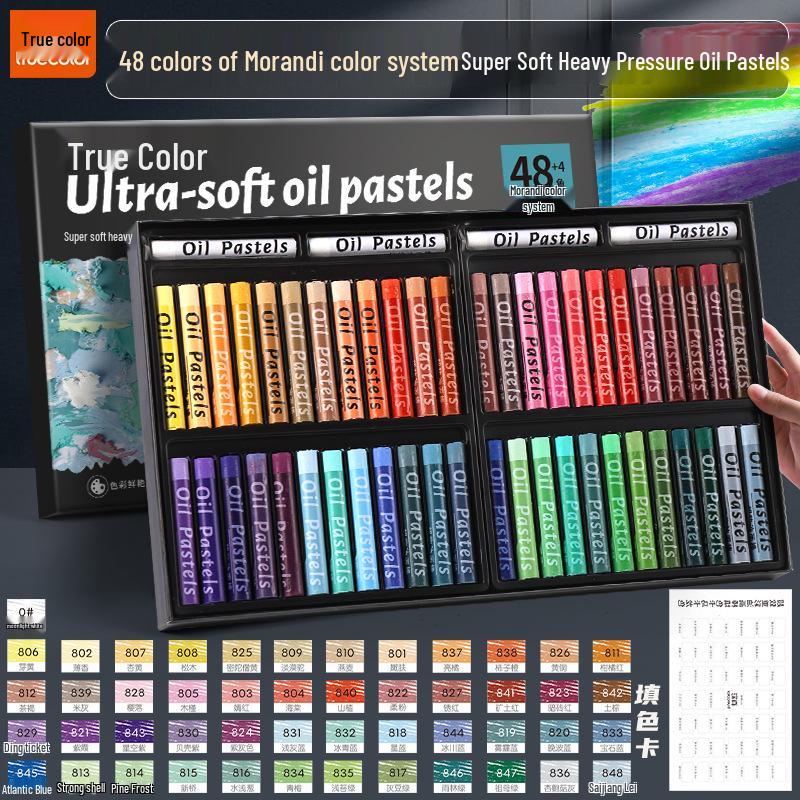 True Color Macaron Oil Pastels: Professional-Grade, Smooth, Super Soft Crayons