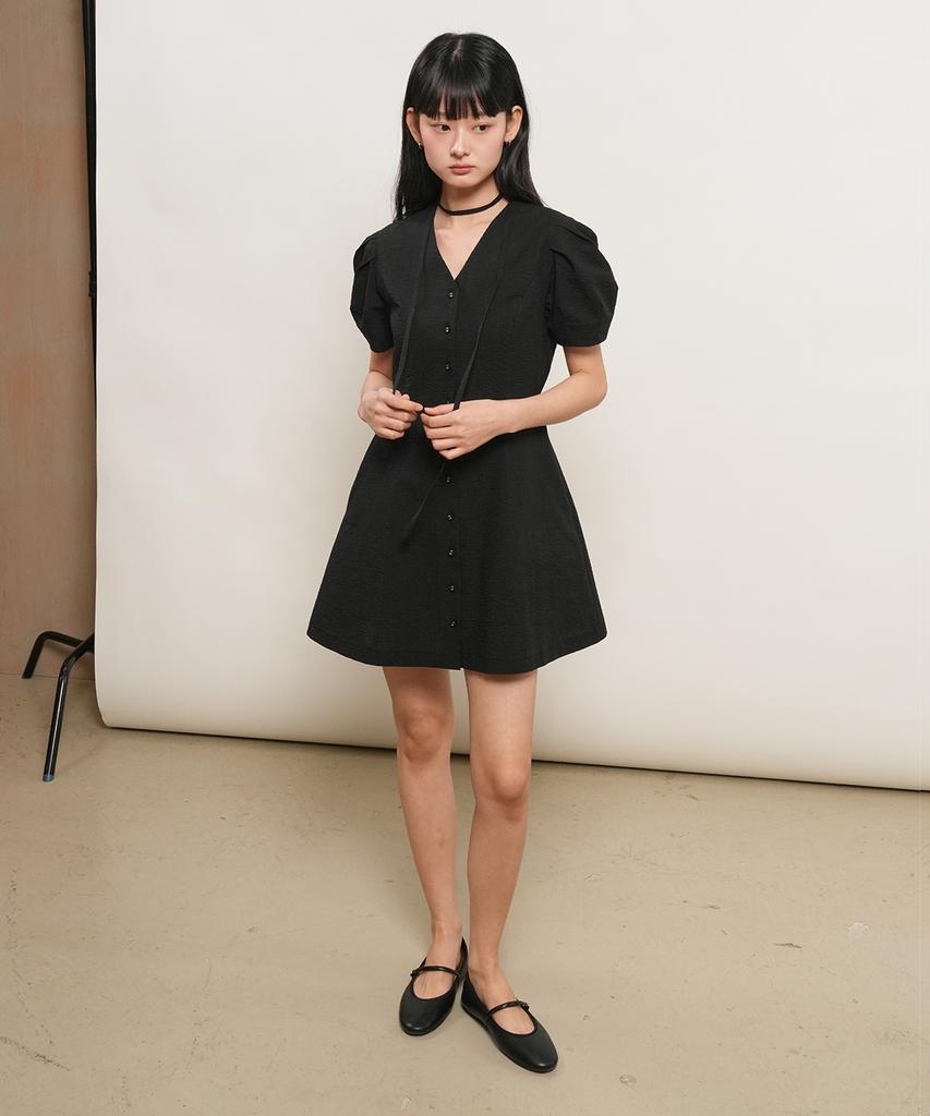 GENERALIDEA Voluminous Mini Dress [Black] / Gf2Lop511