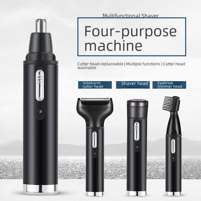 USB Wiederaufladbarer 4-in-1 Elektrischer Trimmer für Männer: Nase, Koteletten und mehr