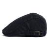 Washed denim beret men's and women's cap autumn and winter fleece thickened warm hat