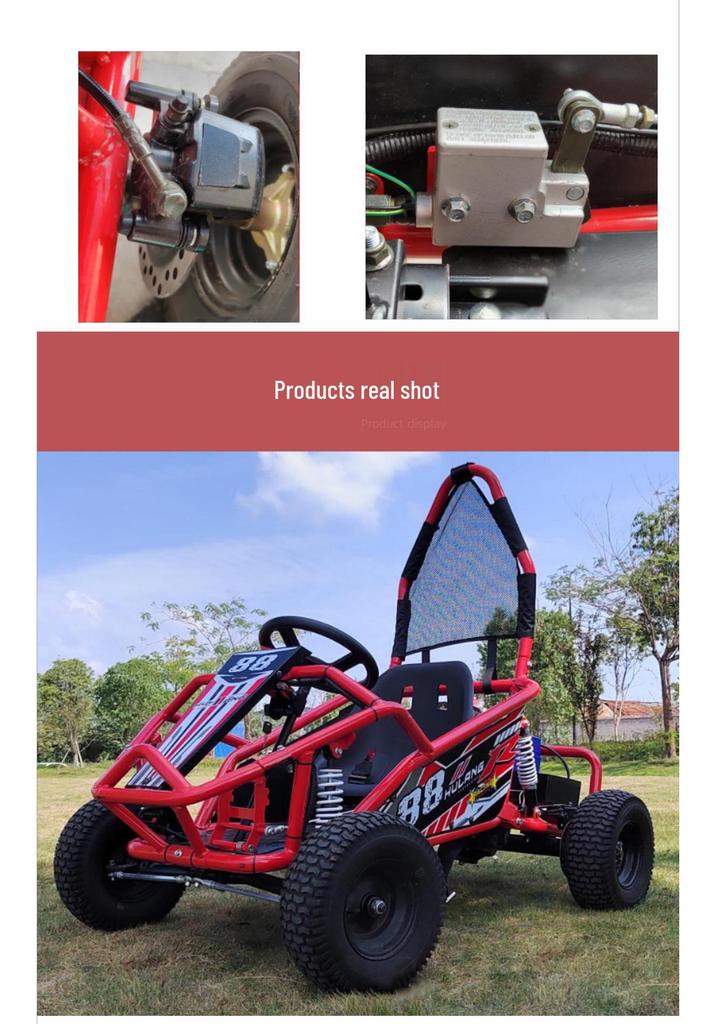 48V 500W Kids' Electric Go-Kart Off-Road Truck & Snow Sled ATV