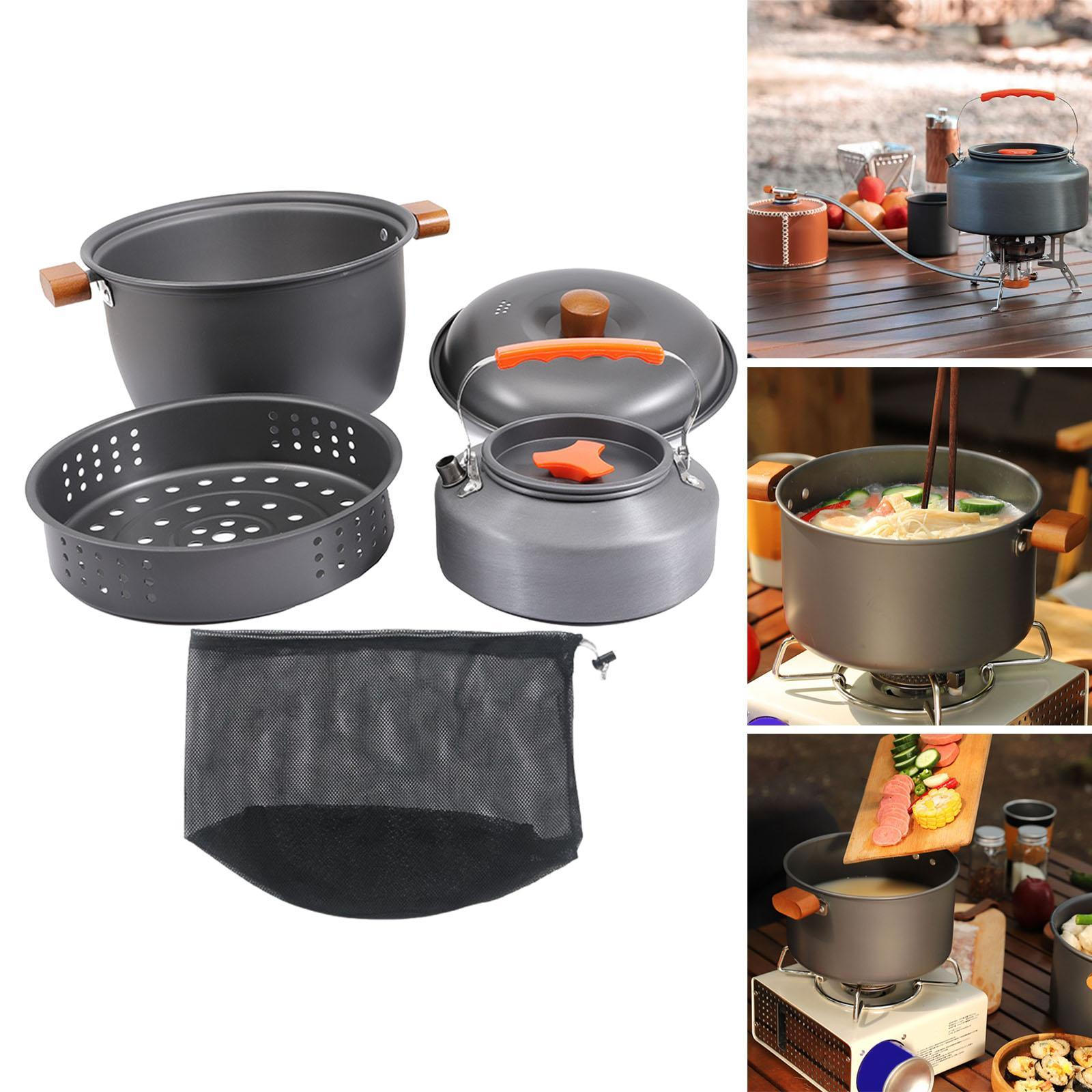 

Походная посуда Кофеварка Портативный чайник Компактный легкий кухонный инвентарь Пароварка для with 1.1L Coffee Pot