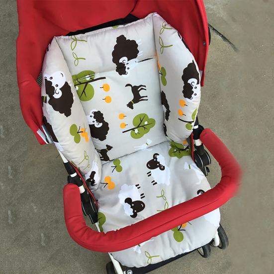 Chair Cushion Foldable Protector Cotton Star Print Stroller Chair Liner Mat for Baby