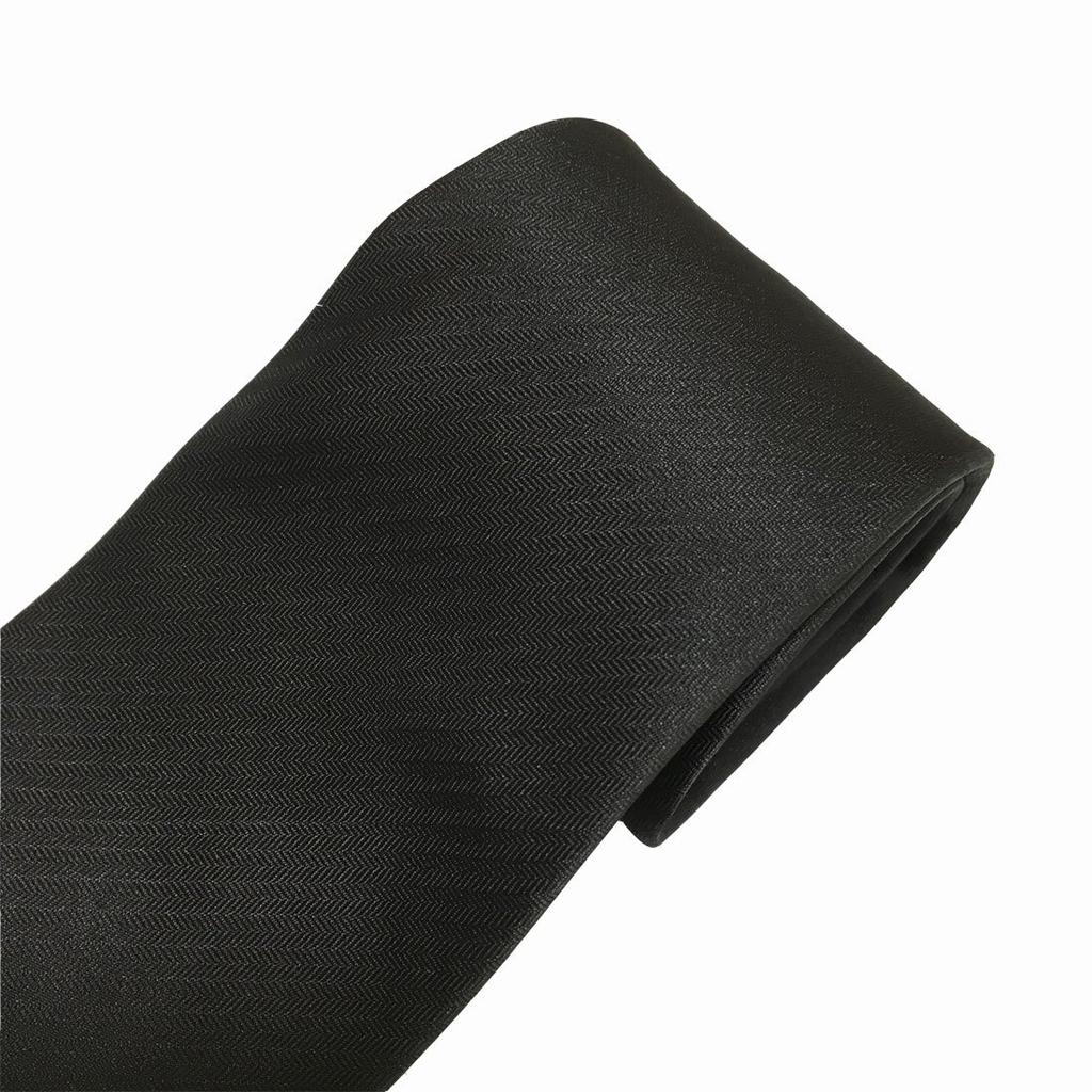 [Banane D'or] Necktie, Funeral, Pocket Square, Formal Occasions (Black)
