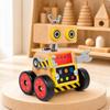 Wooden Assembly Robot Toy Handson with Detachable Gears Fine Motor Skill Building
