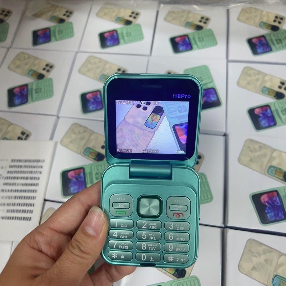 I18/17pro Folding Screen Mobile Phone 2.4 Inch Flip F5 Marquee Elderly Mobile Phone
