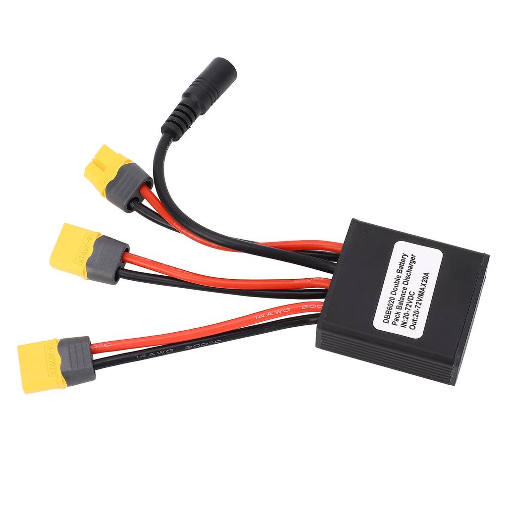 Dual Battery Parallel Module Adapter 20V‑72V Dual Battery Connector Adapter Increase Capacity Battery Discharge