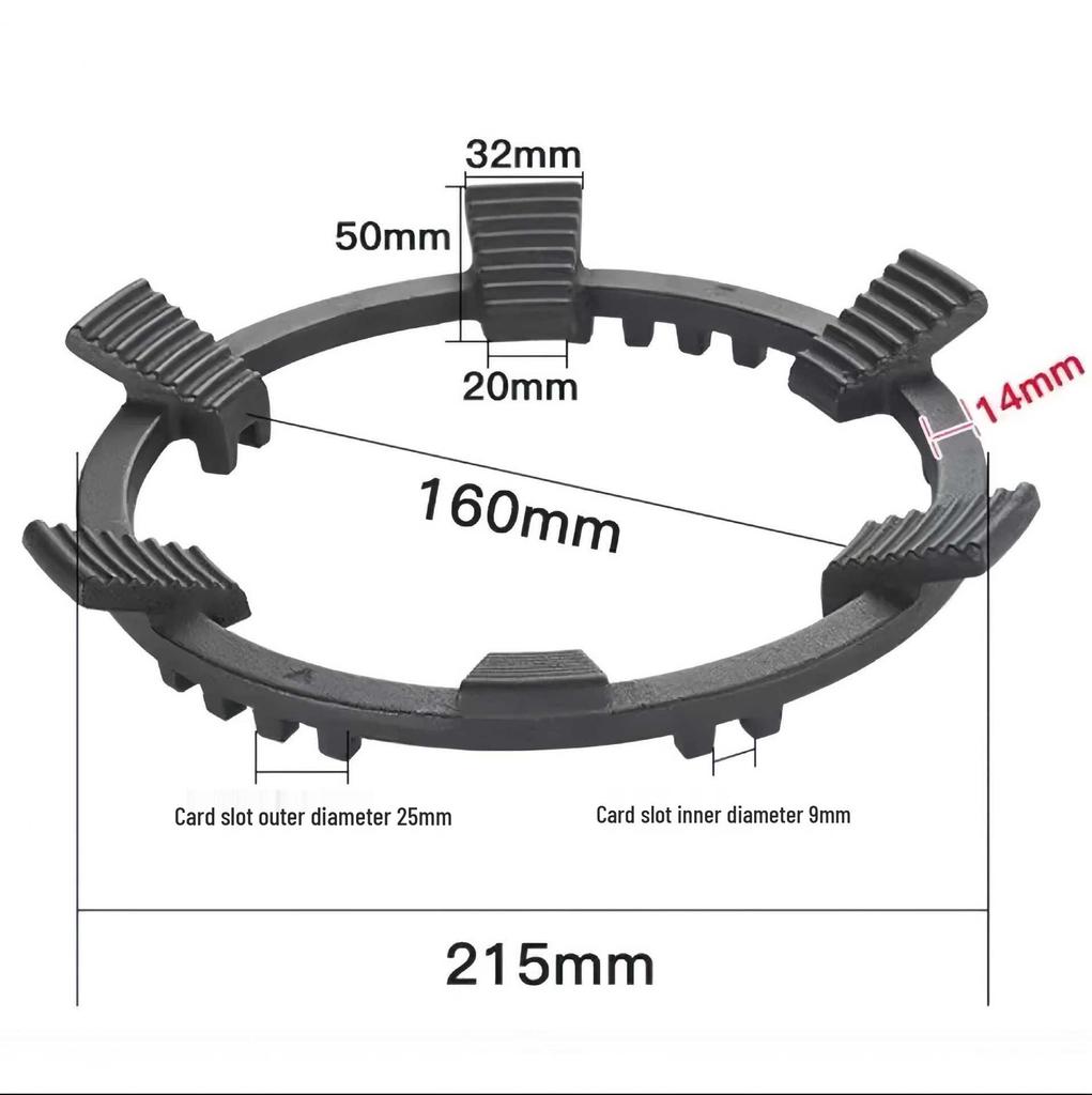 Universal Gas Stove Anti-Slip Trivet: Milk Pot and Small Pot Stand with Four or Five Prongs.