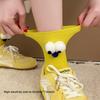 Sock Children's Long Tube Socks with Big Eyes, Autumn-winter Style, Cartoon-style Pile-up Socks for Girls, Cute Girls' Socks