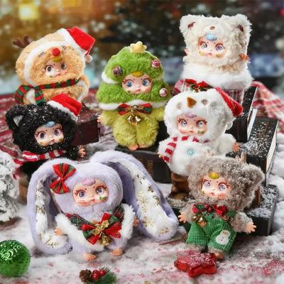 New Mm Milk Cand Christmas Series Mystery Blind Box Kawaii Bag Charms Cute Desktop Decorations Plush Vinyl Dolls Christmas Gifts