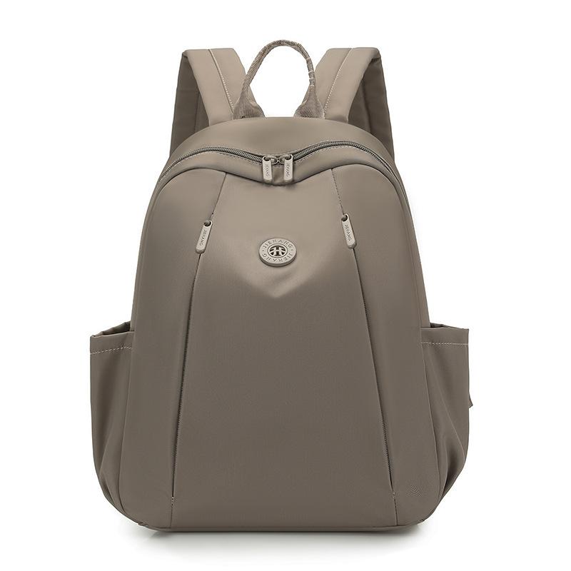 Schoolbag Backpack Women's Solid Color Simple Fashion Trend Versatile Sports Outdoor Bag Light Commuter Large Capacity Leisure Bag