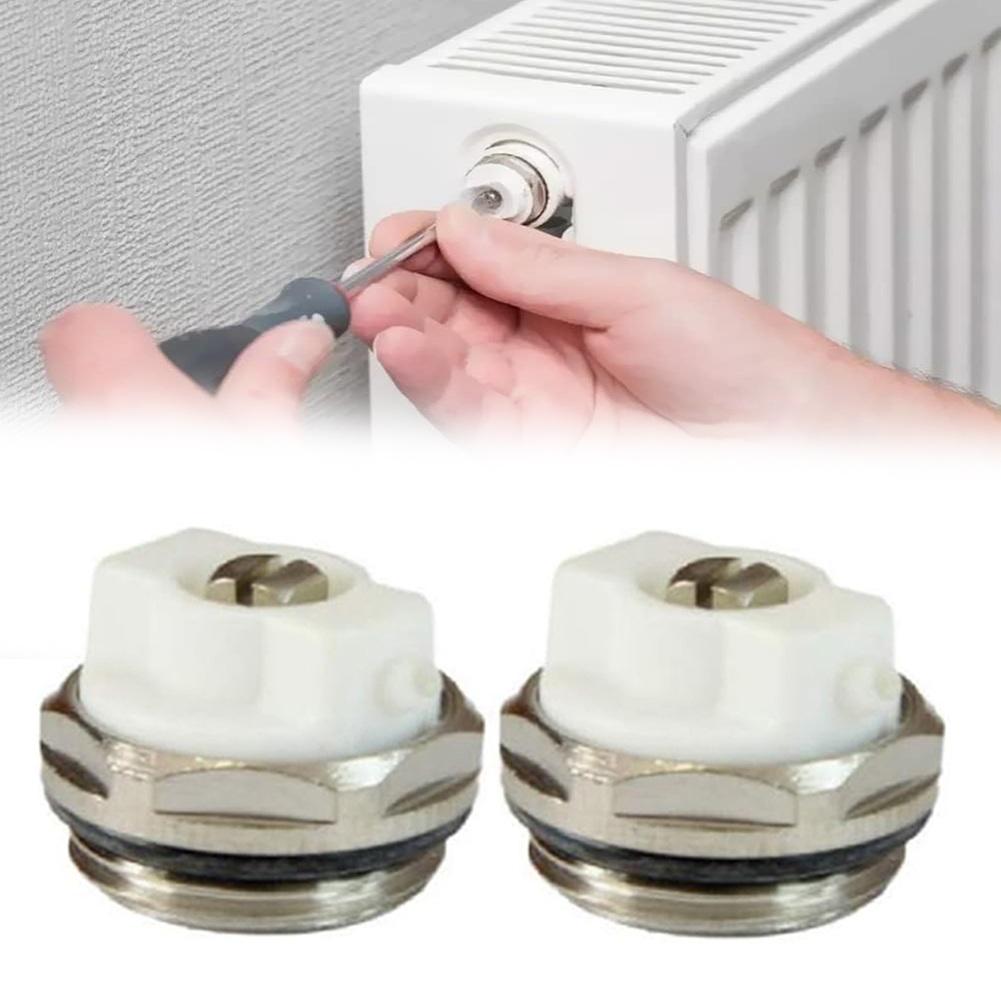 1/2\\\  Inch Air Vent Radiator Bleed Valve & Blanking Plug- Radiator Exhaust Valve Copper Air Release Valve Exhaust Valve
