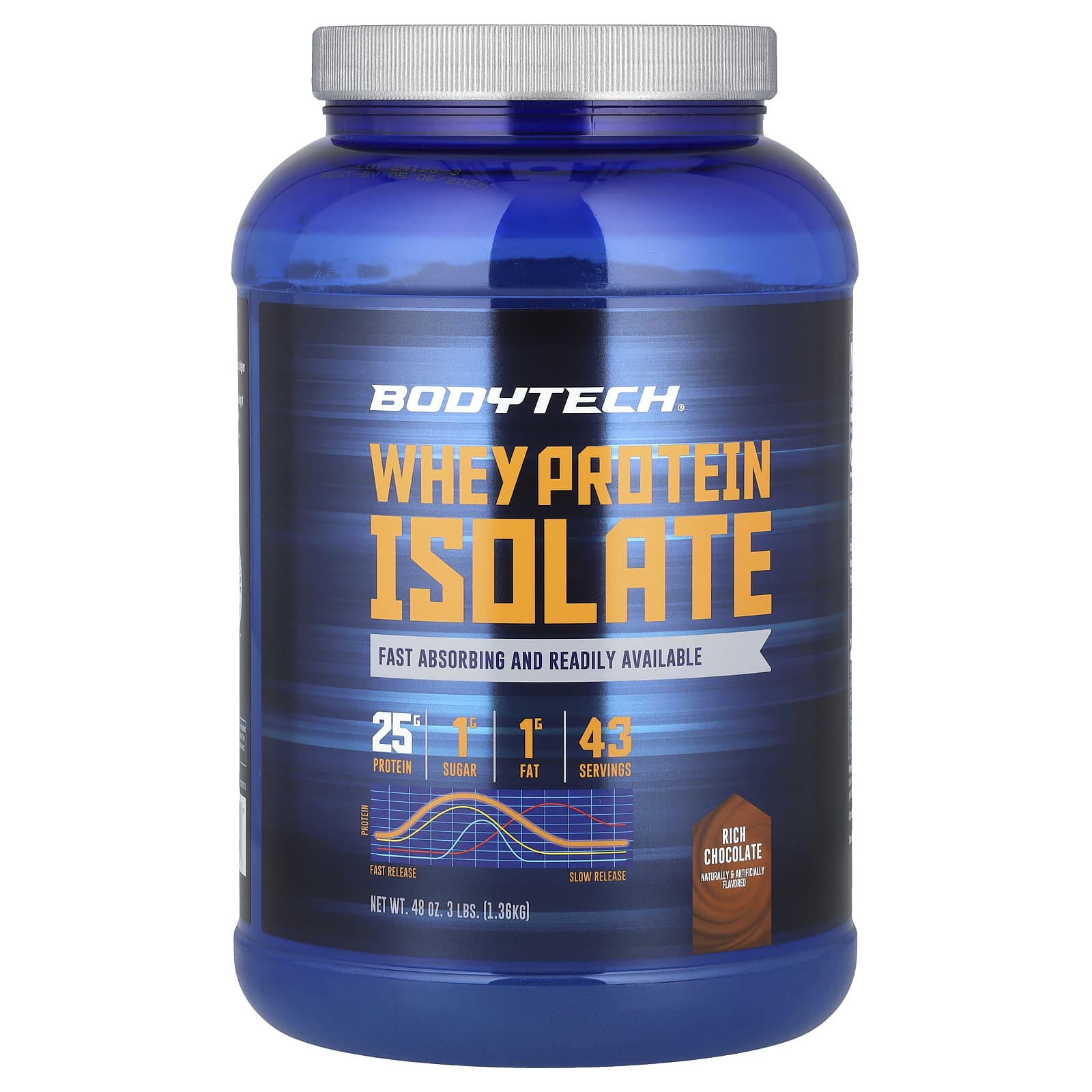 

Whey Protein Isolate, Rich Chocolate, 1.36Kg(3Lbs)