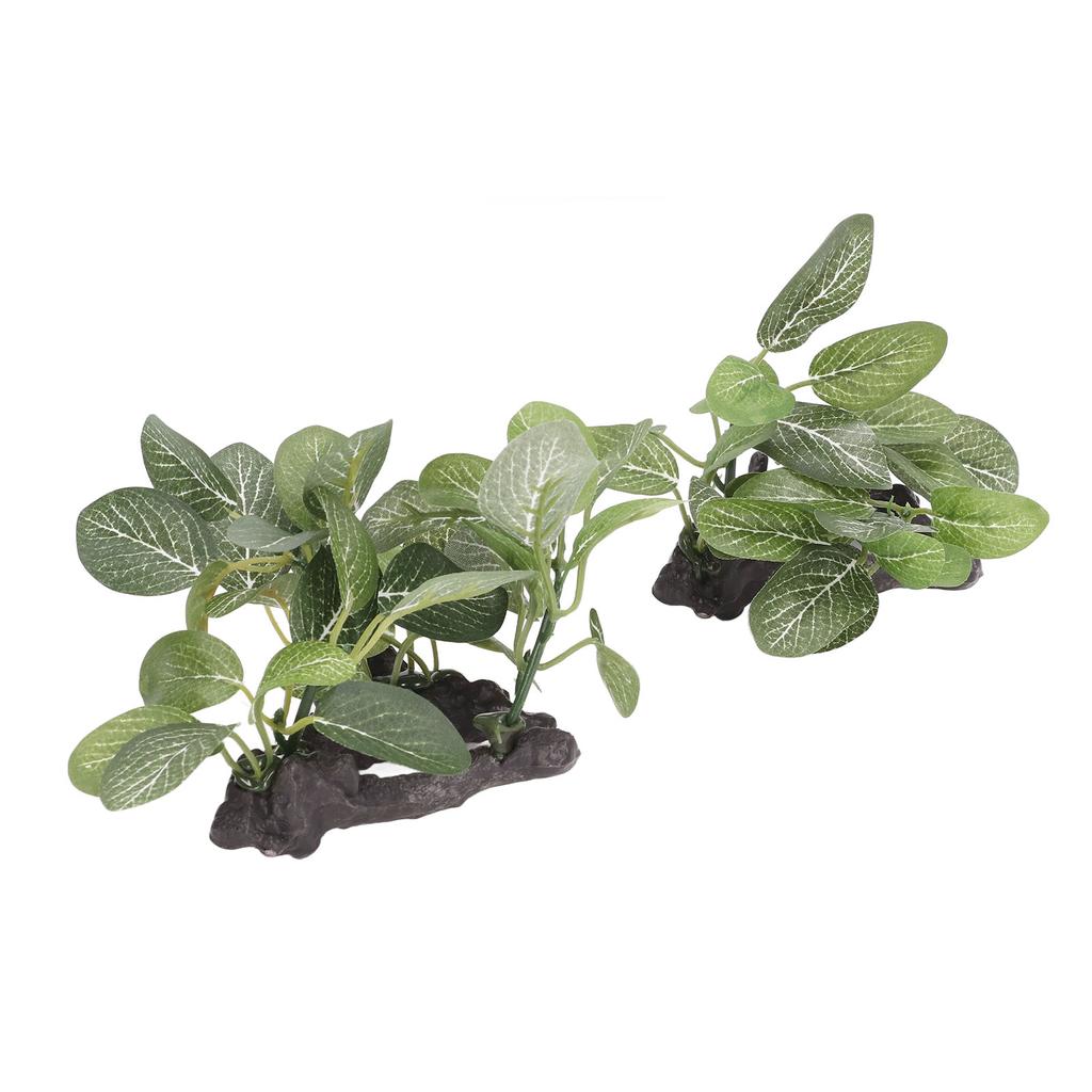 2 szt. Dekoracje Roślin Akwariowych Wysoka Symulacja Roślin Sztucznych do Aranżacji Akwariów