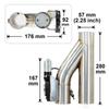 2 2.25 2.5 2.75 3 inch SS304 Heade Y Pipe cutout Electric Exhaust cutout Catback Down Pipe exhaust bypass valve remote button