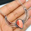 Outstanding Red Jasper 925 Silver Plated Necklace 18" Premium Design Trendy q3E73