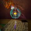 Rotating Ring Lantern DIY Kit for Mid-Autumn Festival, Hollow Wooden Chinese Style with Rabbit, Handmade LED Candle Toy Tassels