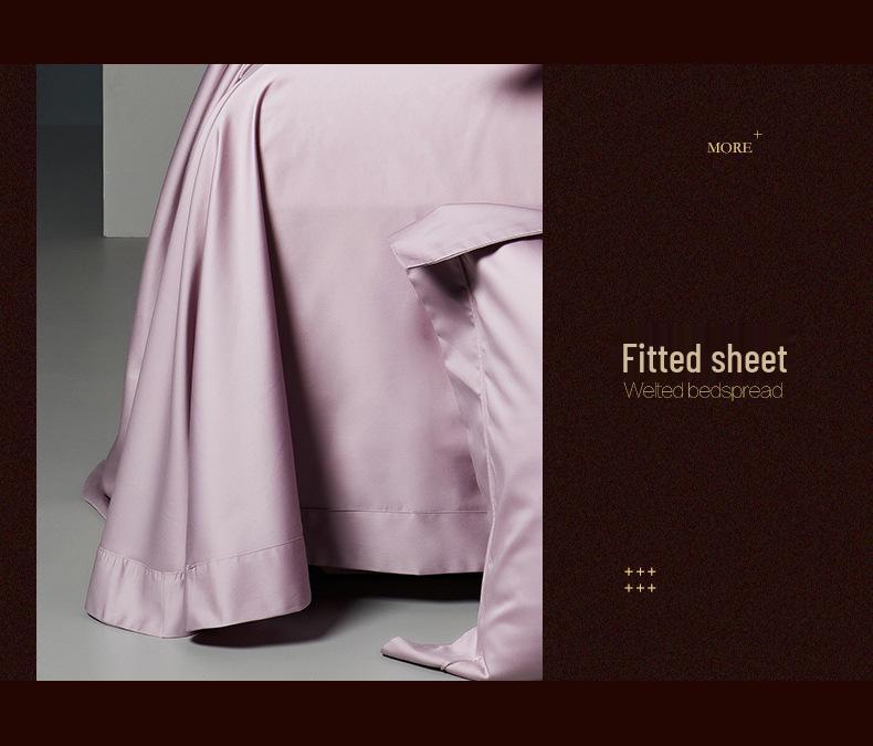 2025 High-End Long-Staple Cotton 160 Bed Sheet 4-Piece Set - Pure Cotton Duvet Cover & Fitted Sheet
