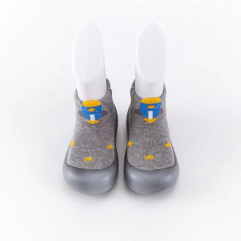 Cute and Comfy Cotton Newborn Baby First Walkers Socks Baby Soft-Soled Indoor Casual Shoes Breathable and Non-Slip Baby Shoes