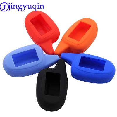 Jingyuqin M7 Funda de Silicona para Llave Tamarack Para Alarma de Coche Bidireccional Rusa Scher-Khan Magicar 7 9 Mando a Distancia con Pantalla Llavero Scher Khan