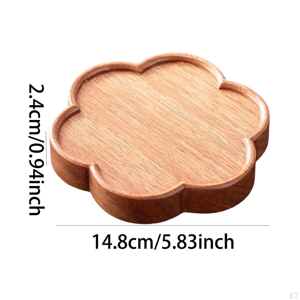 Bamboo Food Tray, Serving Platter, Snack Organizer for Breakfast and Dinner