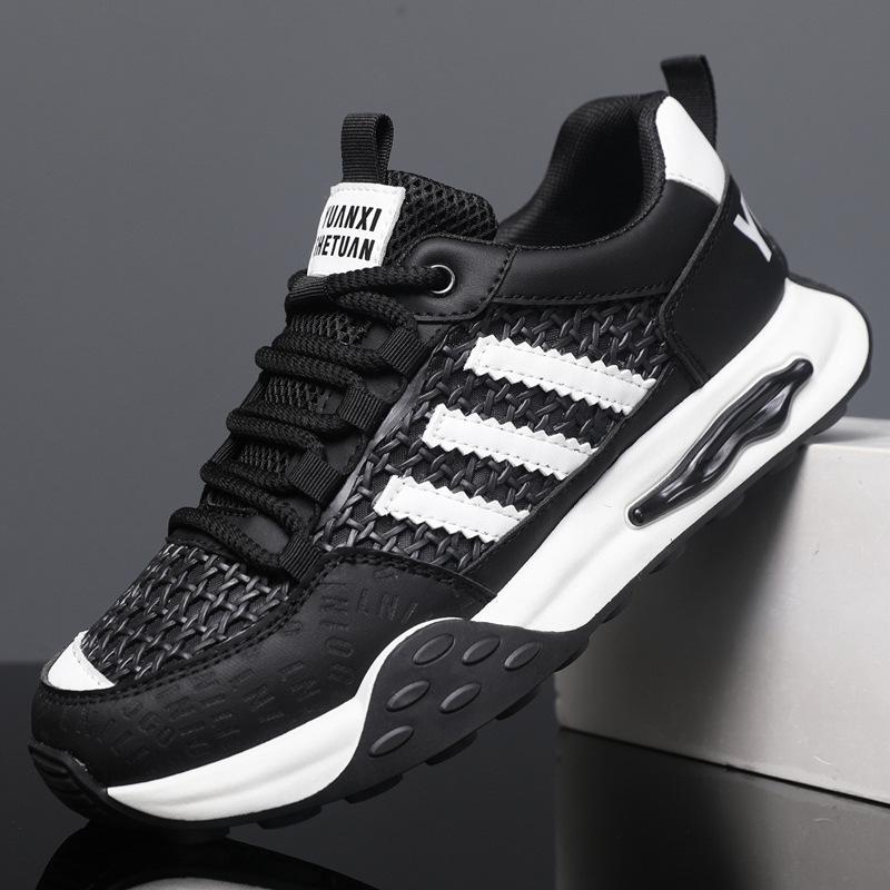 

Чоловіче повсякденне взуття Осіннє нове чоловіче легке модне взуття для бігу Спортивне взуття Daddy Shoes Чоловіче робоче взуття 39 чорний