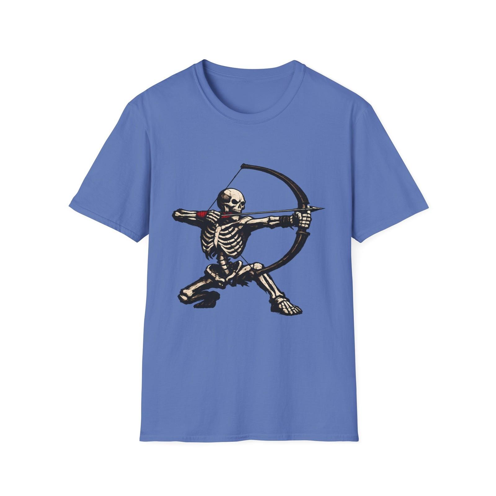 Unisex Softstyle T-Shirt Skeleton Archer Full Draw Combat S