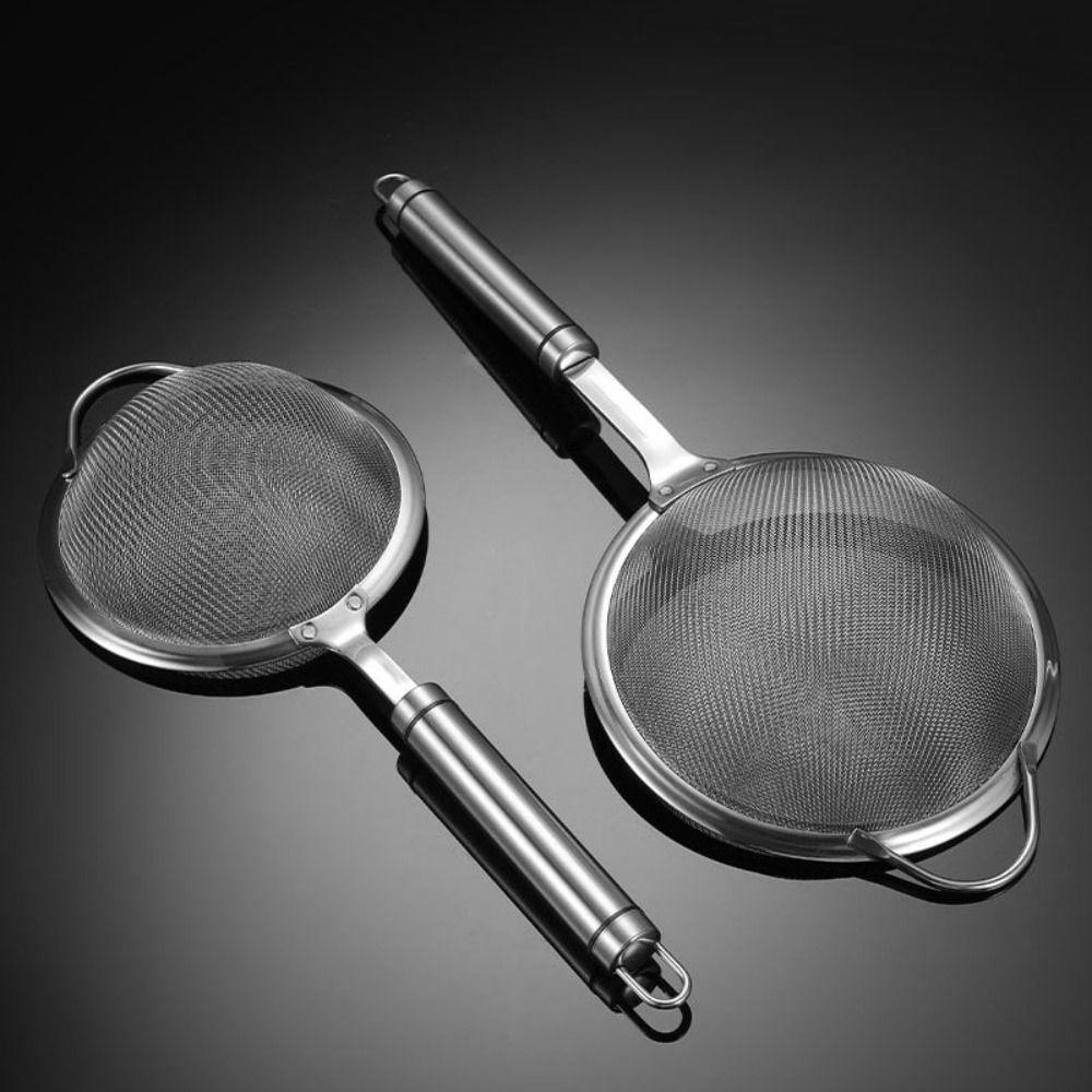 Stainless Steel Frosting Filter Ergonomic Handle Kitchen Colander Food Strainer  Soy Milk