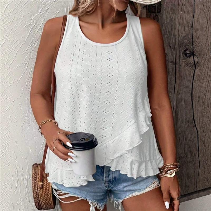 Sleeveless Tops for Women Cotton Oversized Halter T-shirt Women Summer Sleeveless Undershirt Slim Stretchy Loose Sleeveless Tops