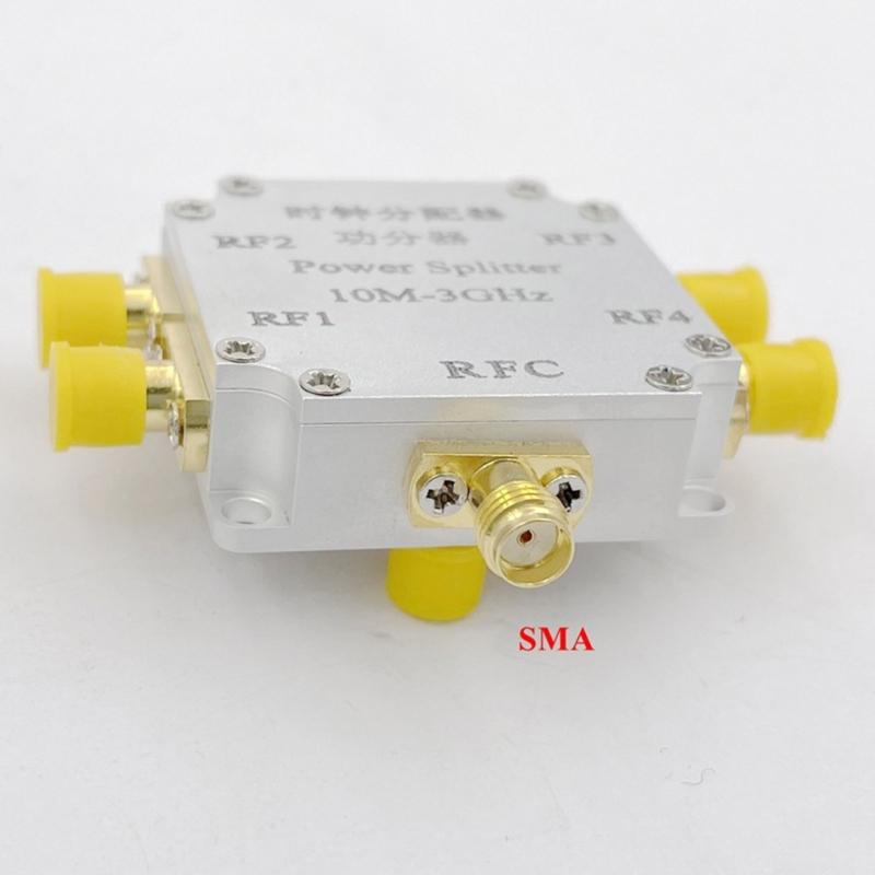 HF Leistungsteiler 4-fach für SMA-Anschlüsse 10M-3G HF Leistungsverteiler für Mikrowellenmessungen Teiler/Antenne