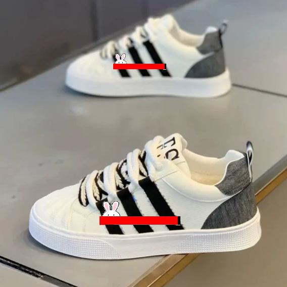 Autumn new shell head low-top thick-soled three-bar flat-bottomed sports and leisure board shoes 38