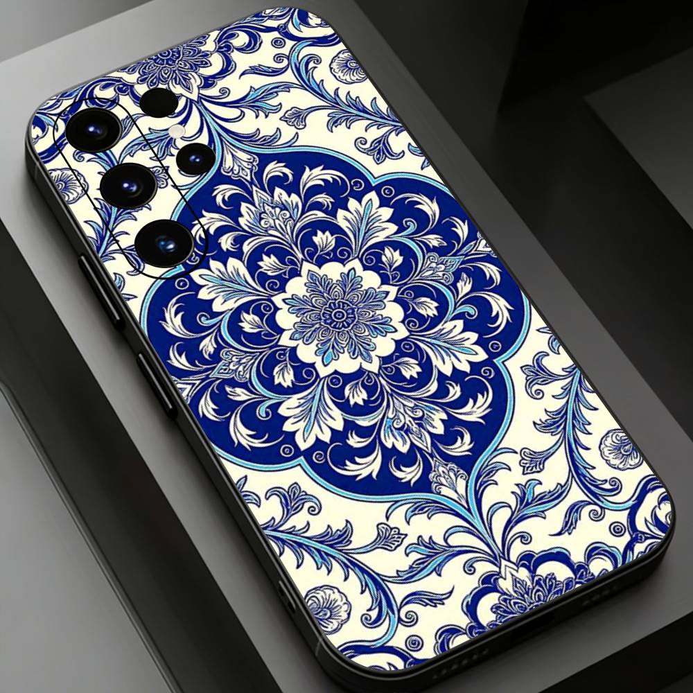 

Blue and White Porcelain Funda Phone case for Samsung Galaxy S24,25,26,23 22,21,S20 Plus Ultra FE soft fundas cases Samsung S23ULTRA5G