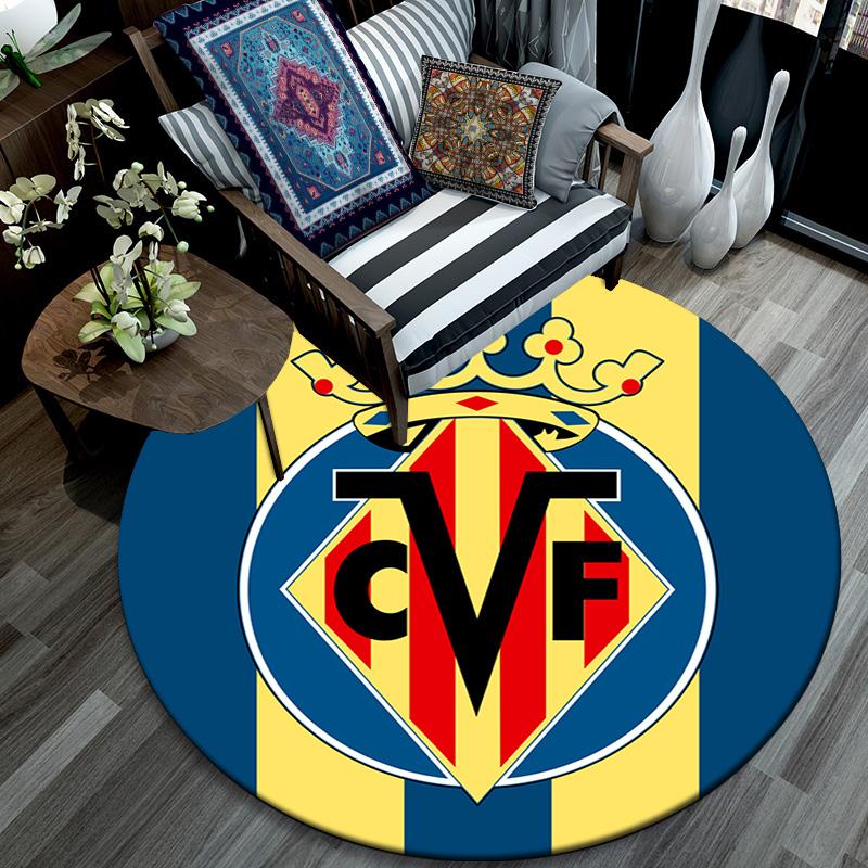 Villarreal FC Round Area Rug Under Office Chairs Bedroom Living Room Home Decor
