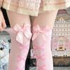 Rosa Schleifen-Kniestrümpfe Lolita-Mädchen Japanische süße Strumpfhose