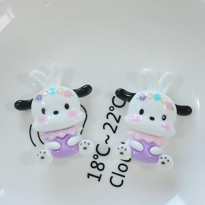 10 Pcs New Mini Kawaii Cartoon Animal Puppy Rabbit Series Resin Scrapbook Diy Miniature Ornament Accessories A34
