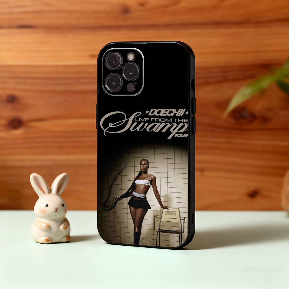

Rapper D-Doechii Phone Case For iPhone17,16,15,14,13,12Plus,Pro Max,XS,5G Soft Silicone Black Cover iPhone17PRO