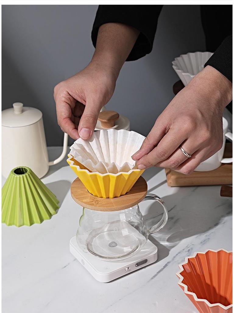 Dopamine Origami Ceramic Pour-Over Coffee Filter Cup