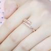 Color Gold Luxury Hollow Pattern Gold Hoop Ring Plated Rose Gold Variety Pure Purple Gold Ring