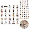 Anime Haikyuu!! 52-piece Sticker Set With Waterproof Multi-color Decals For Laptops And Bikes