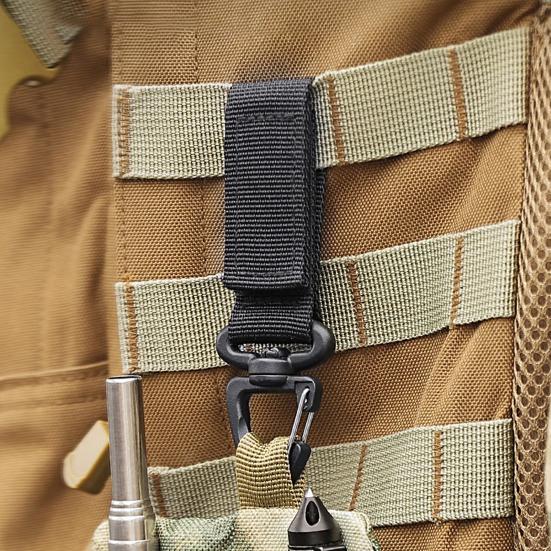 2Pcs Hanging Ring Key Chain 360 Degree Rotation Carabiner D-type Hanging Ring Bag