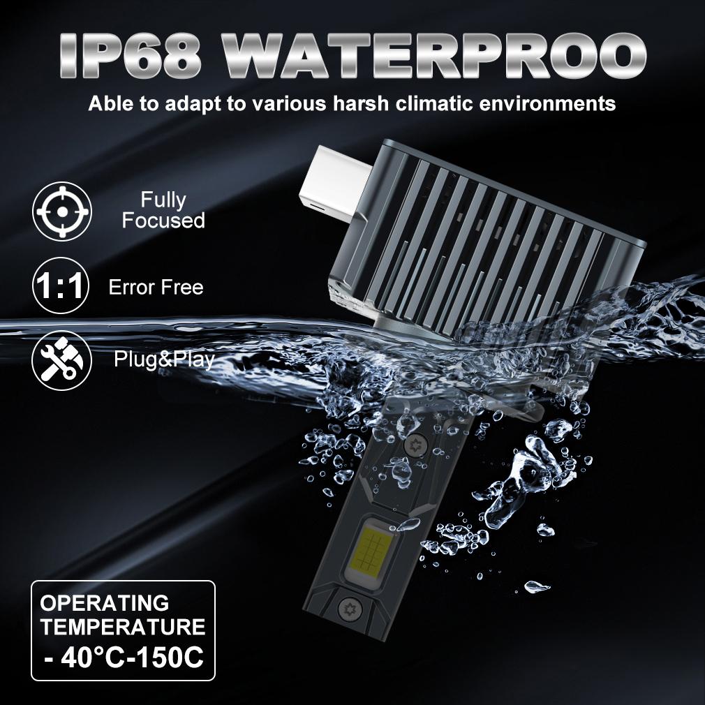 2Pcs 65000Lm D3S LED Headlight Bulbs D1S D2S D4S D8S D1R D2R D3R D4R D8R Turbo LED CSP Lights For BMW Benz Volvo Lamp Canbus 180W Headlamp 6500K