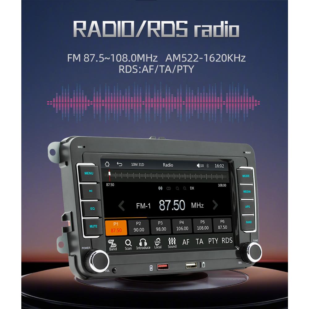 Car Radio 2 Din,7 inches,VW/Volkswagen Skoda Octavia Golf 5 6 Touran Passat B6 Polo Jetta Coche Seat,Android Auto,Carplay,Multimedia Player