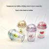 350ml Cute Cartoon Fruit Water Cup with Dome Lid & Straw for Kids