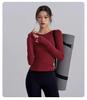 Backless Quick-Dry Slim Fit Long Sleeve Sports Top for Pilates & Yoga (Spring/Autumn)