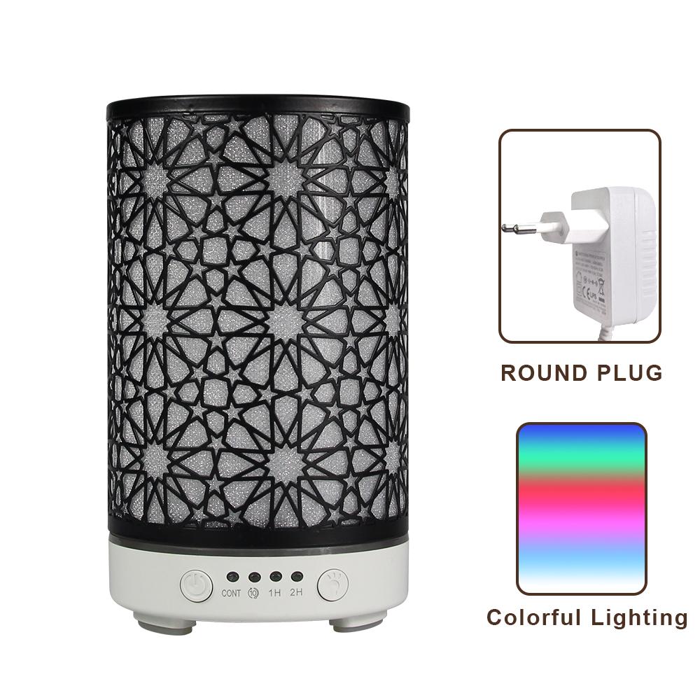 

Hollow Star Aroma Diffuser Ultrasonic Air Humidifier Essential Oil Aromatherapy Cool Mist Maker for Home 100ml with LED Lights