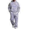 Pánská vrstvená mikina s kapucí a nákladové kalhoty Set s elastickým pasem Ležérní outfit