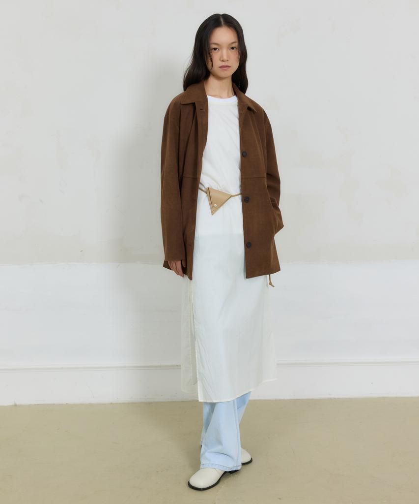 Julliapepe Sheer Layered Slit Dress (Cream)