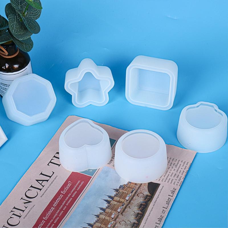 Handmade Succulent Planter Flowerpot Silicone Mold Concrete Plant Flower Pot Epoxy Resin Mold DIY Candle Holder Mould