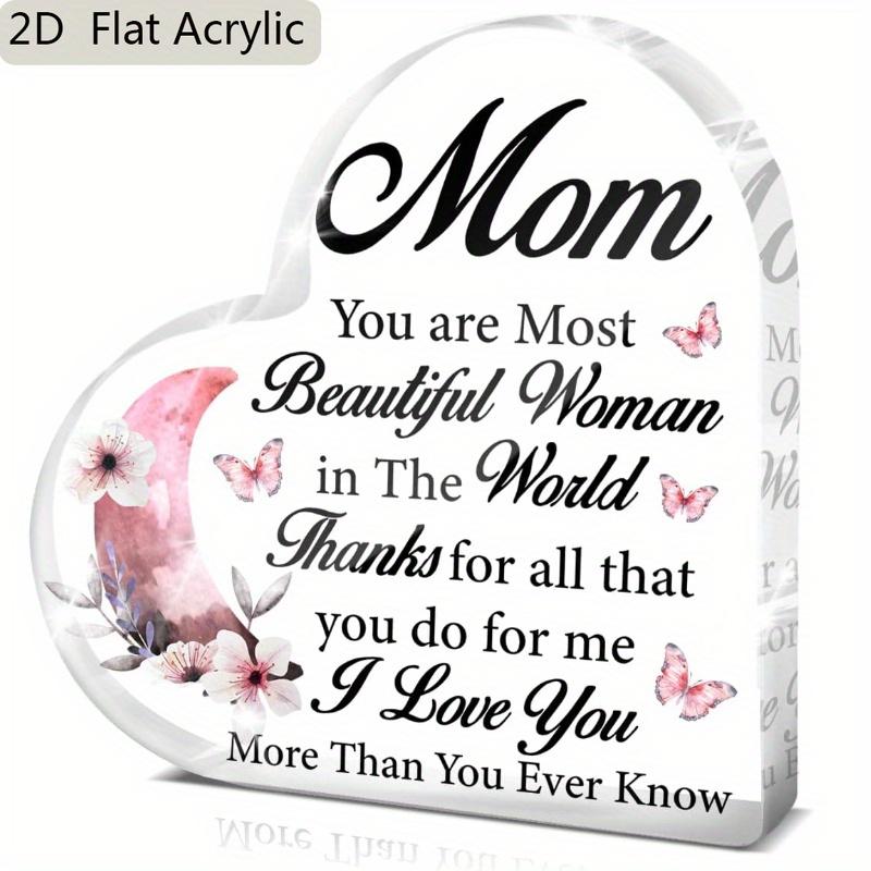 2D Flat Acrylic Mother's Day Birthday Decoration, Indoor and Outdoor Decoration - No Battery/electricity Required, Free Day Decoration, Shop Dec